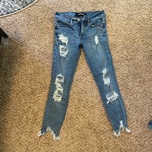 Express performance stretch midrise ankle jean